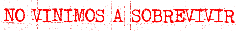 No vinimos a sobrevivir